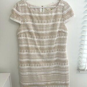 Eliza J Beige lace dress